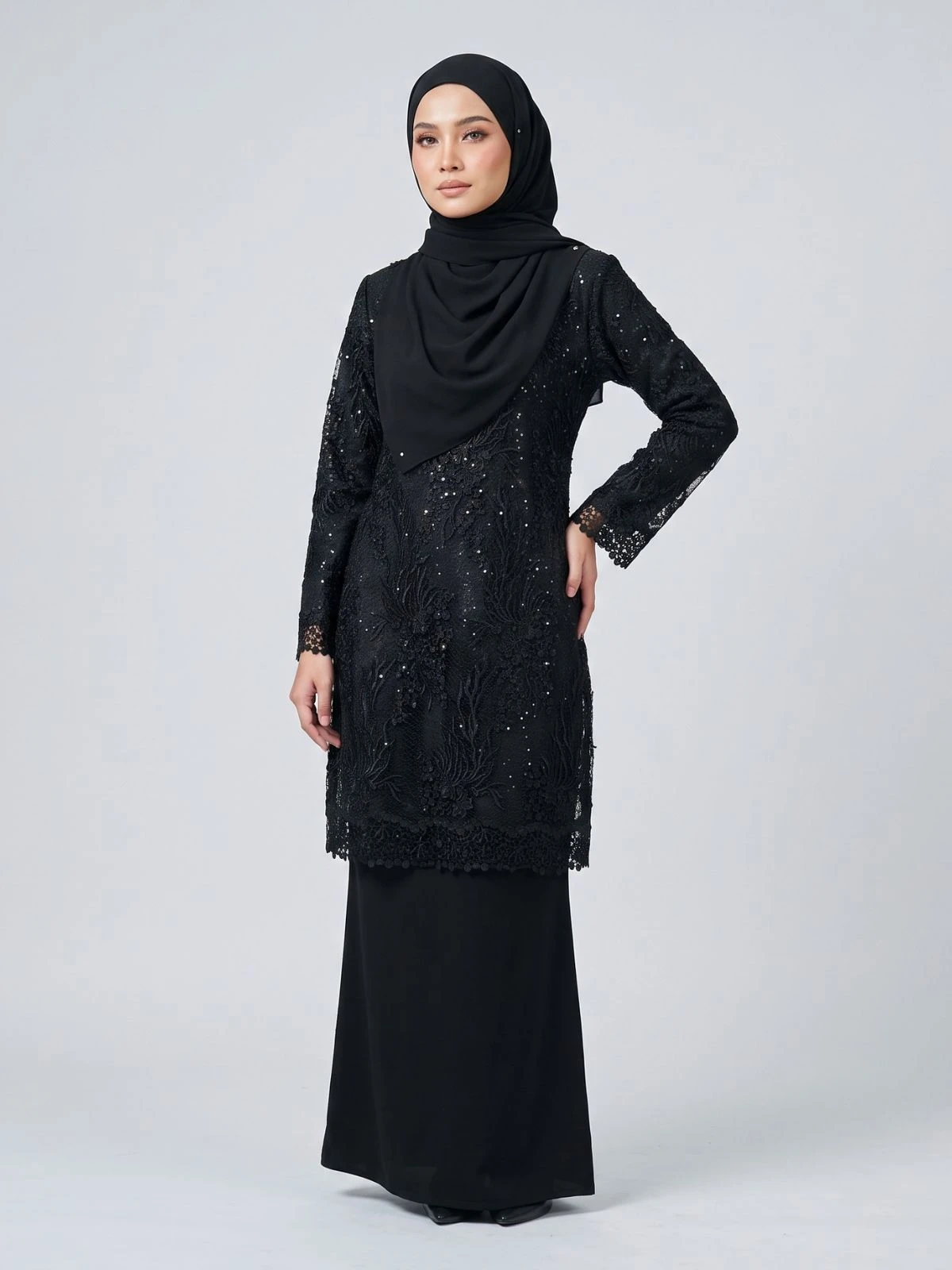 EMALIA BAJU KURUNG MODEN | BLACK