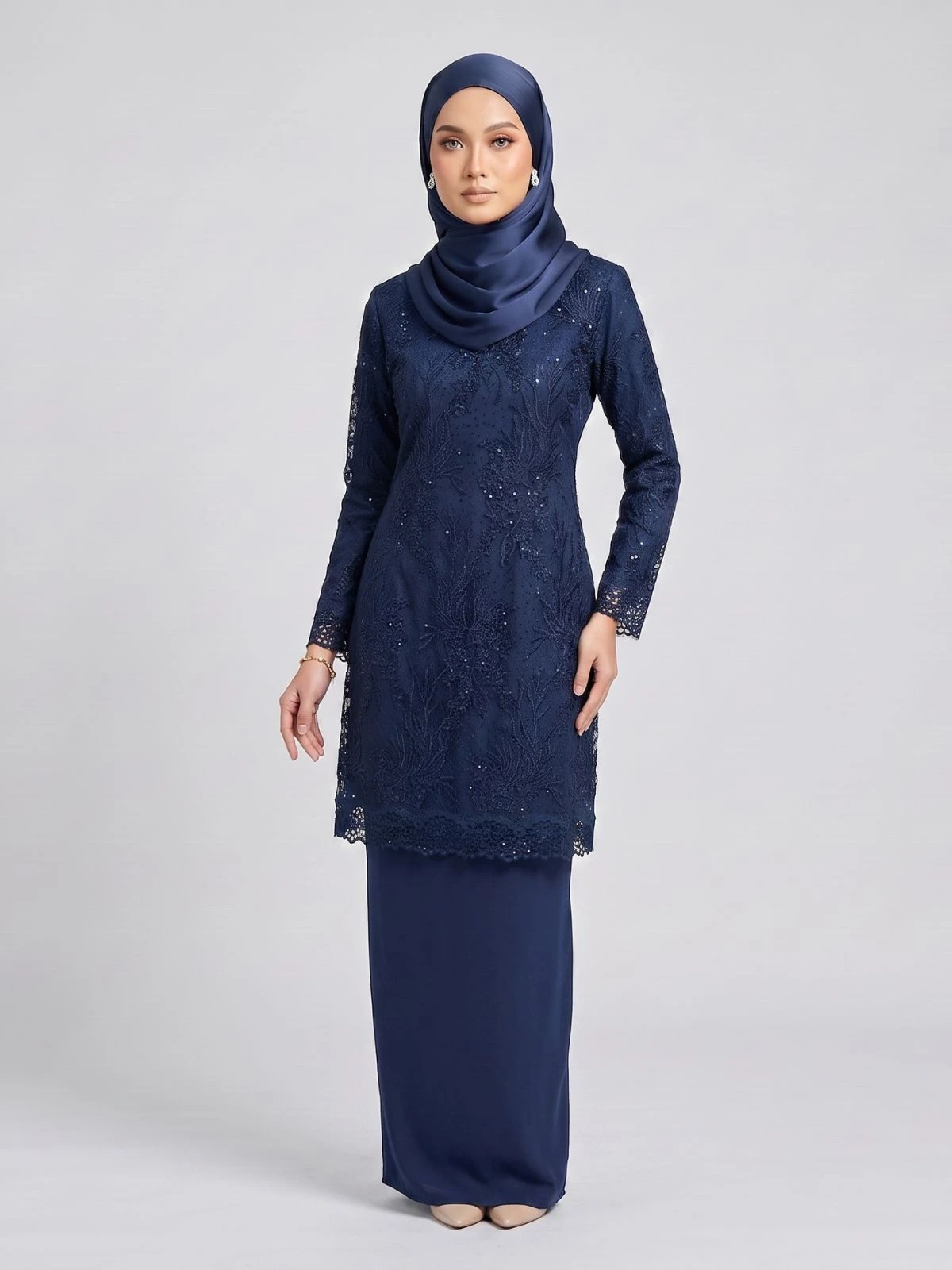 EMALIA KURUNG MODEN | NAVY BLUE